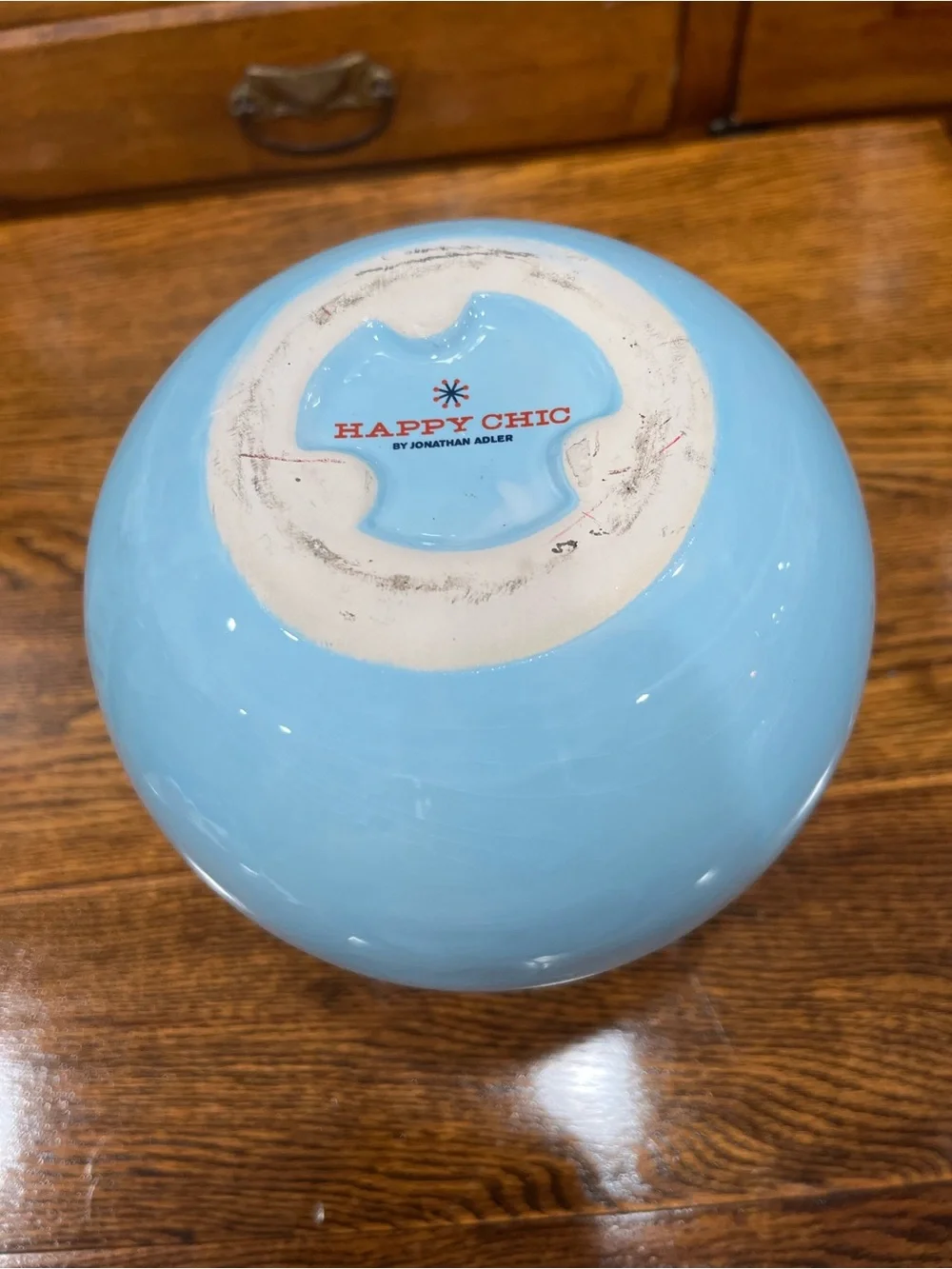 Jonathan Adler Happy Chic Light Blue Ceramic Gourd Vase – Mod Vintage Decor